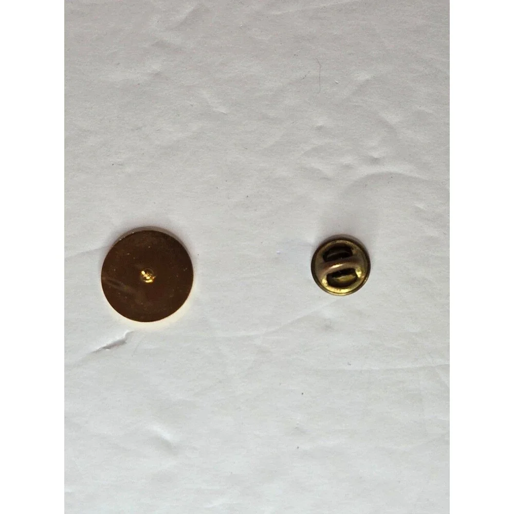 Golf's My Bag Lapel Pin White with Red Smiley Face
